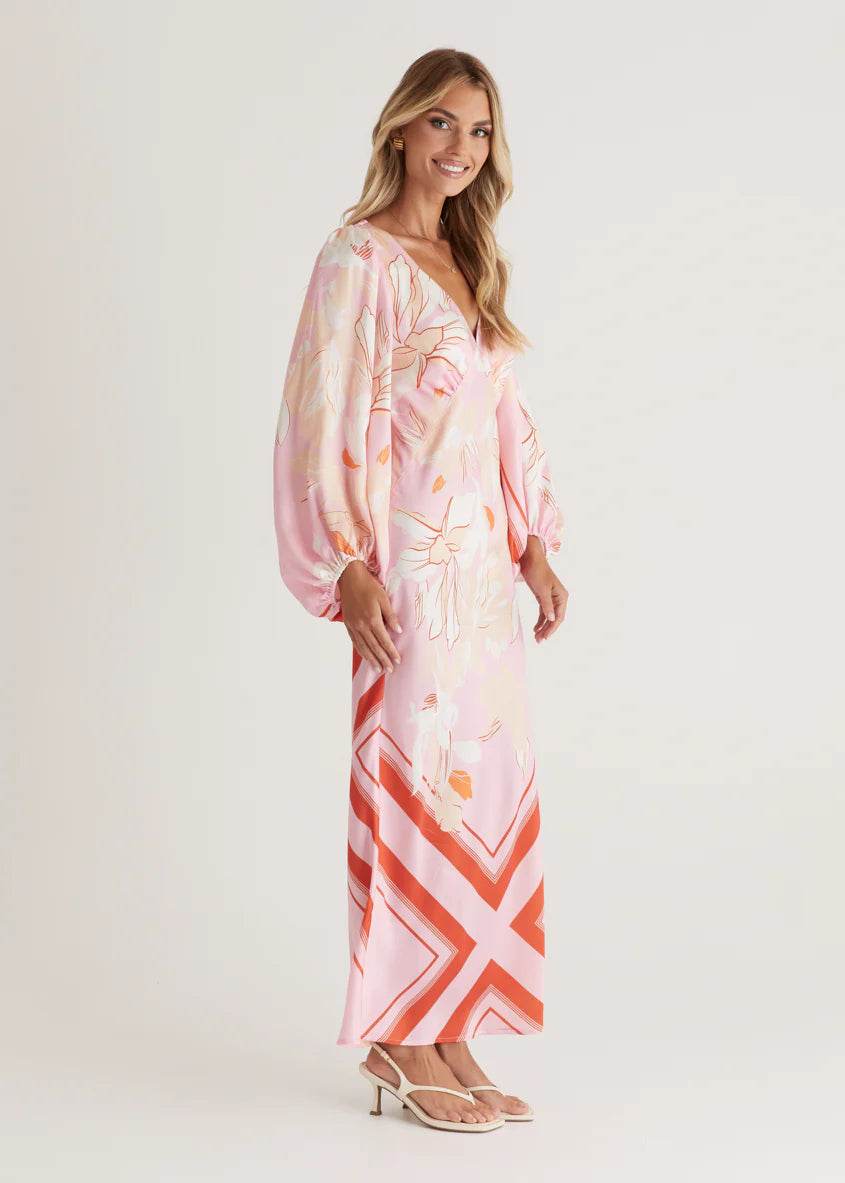 Stetha Maxi Dress - Candy Pink Floral