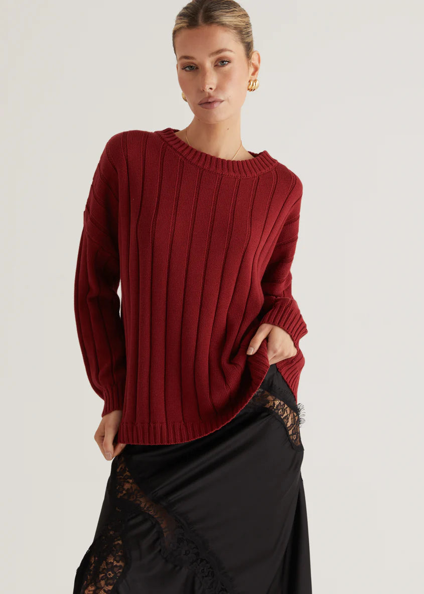 Bobbie Sweater - Wine