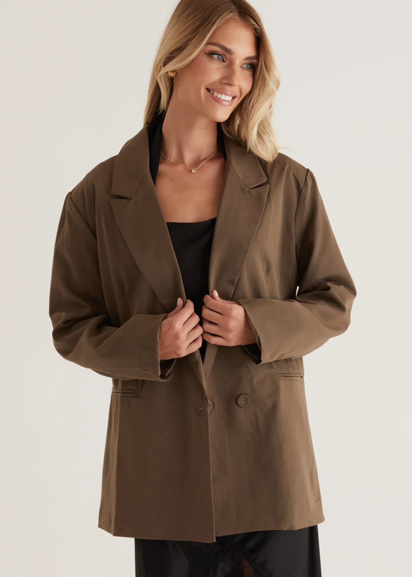 Elara Blazer - Olive