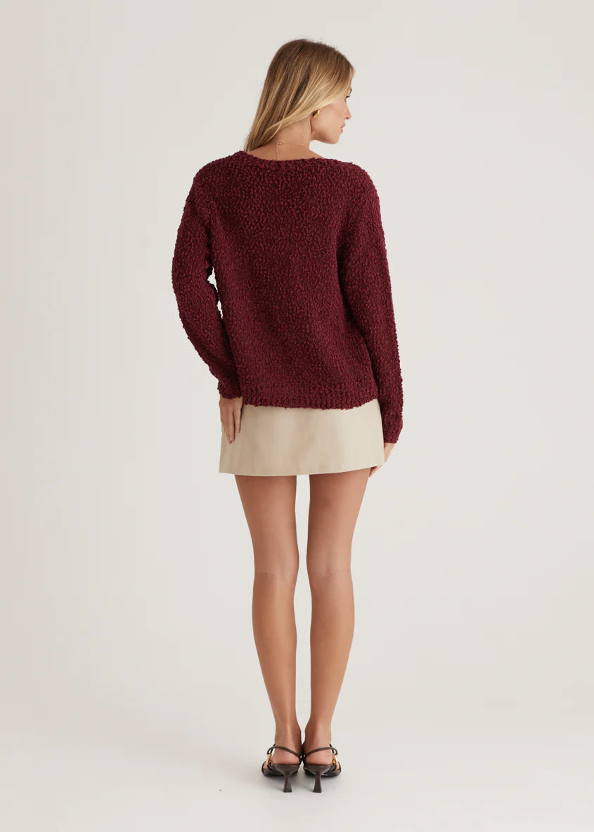 Skyfall Cardigan - Burgundy