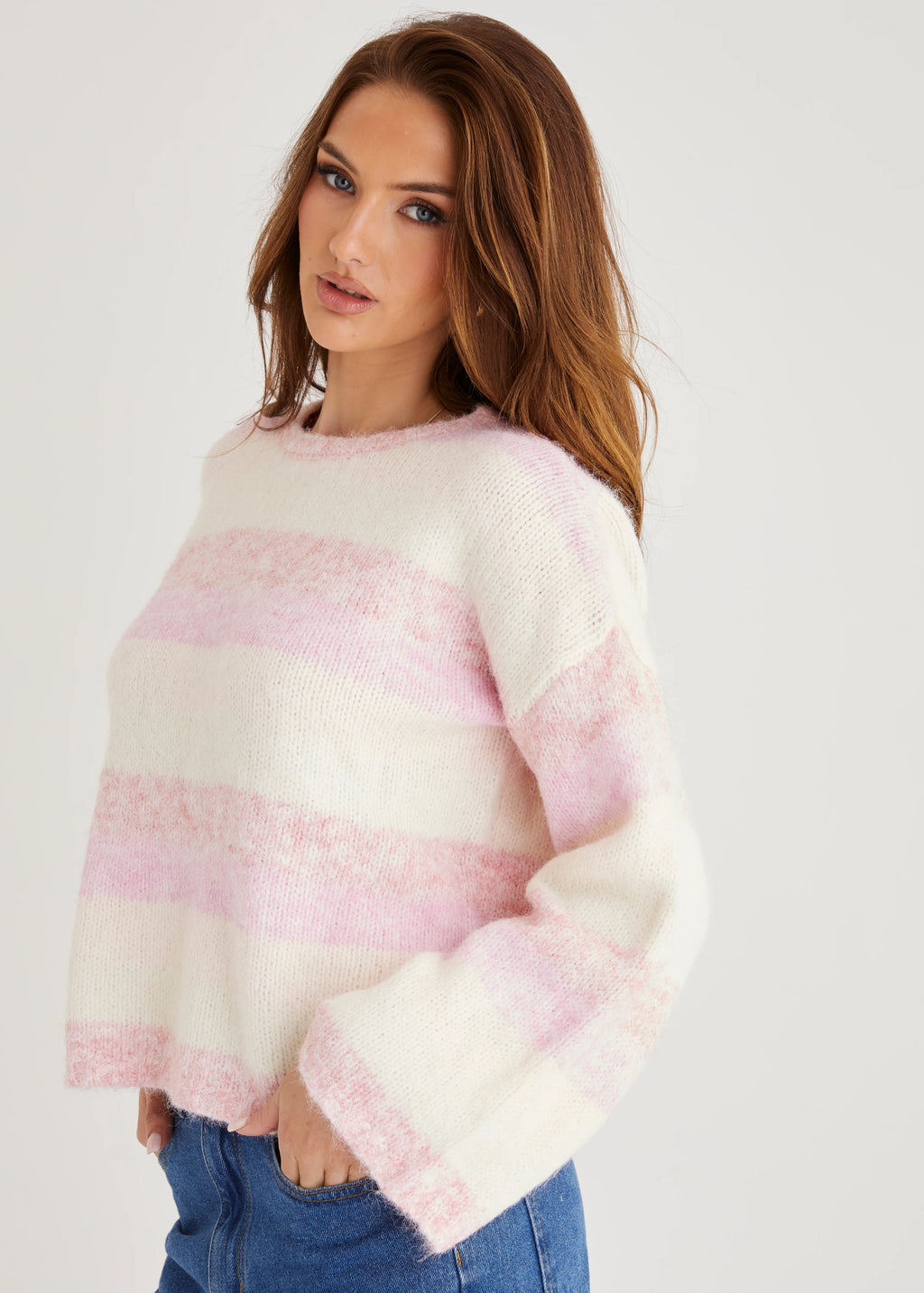 Sundae Sweater - Pink Stripe