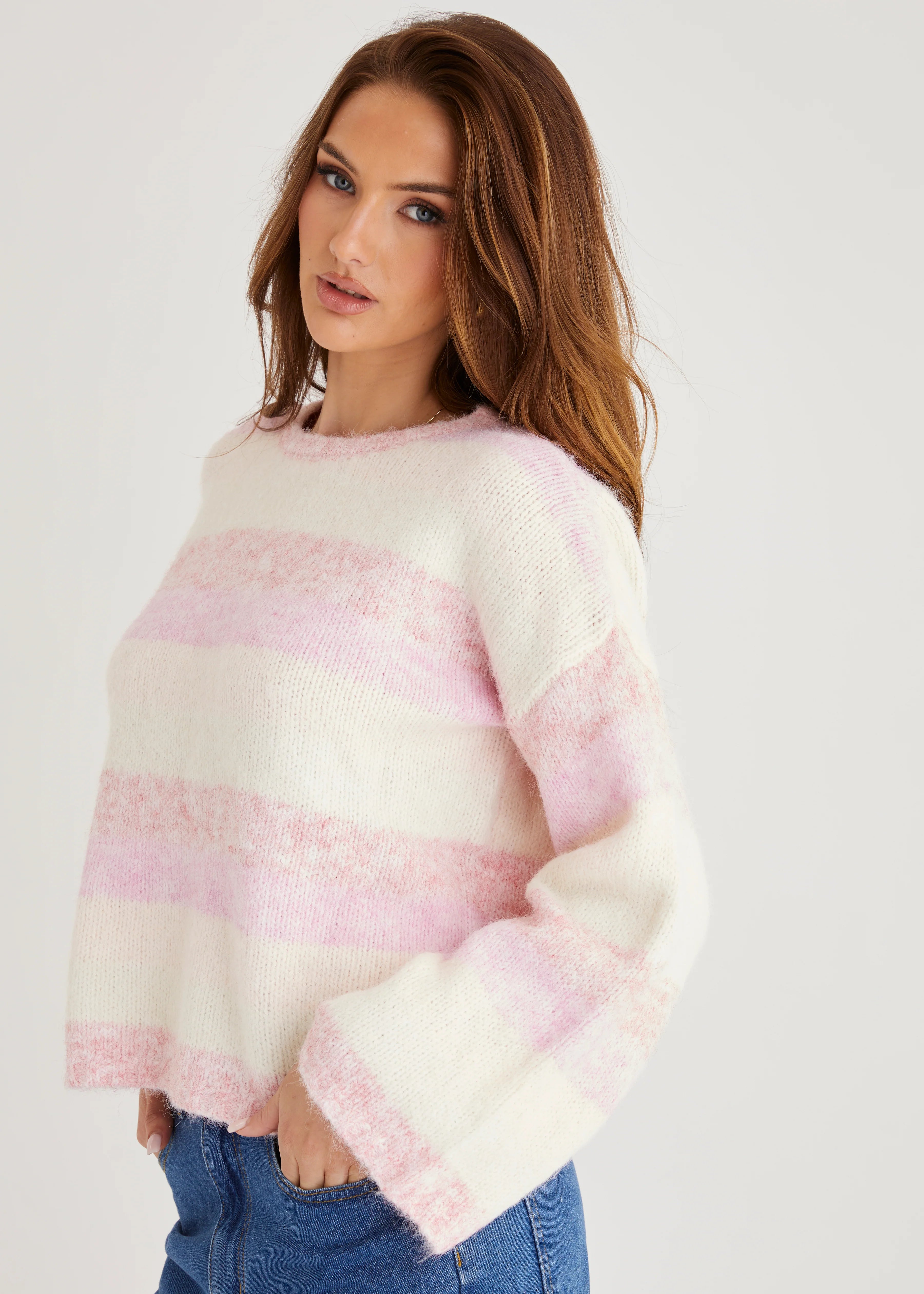 Sundae Sweater - Pink Stripe