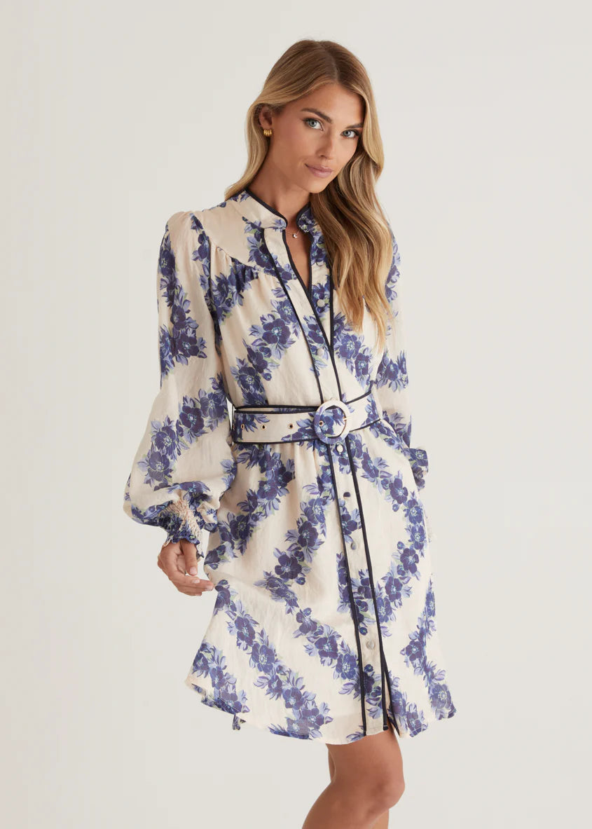 Silene Dress - Blue Floral