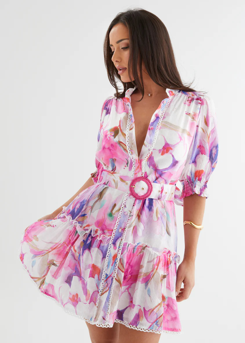 Lillian Dress - Pink Bouquet