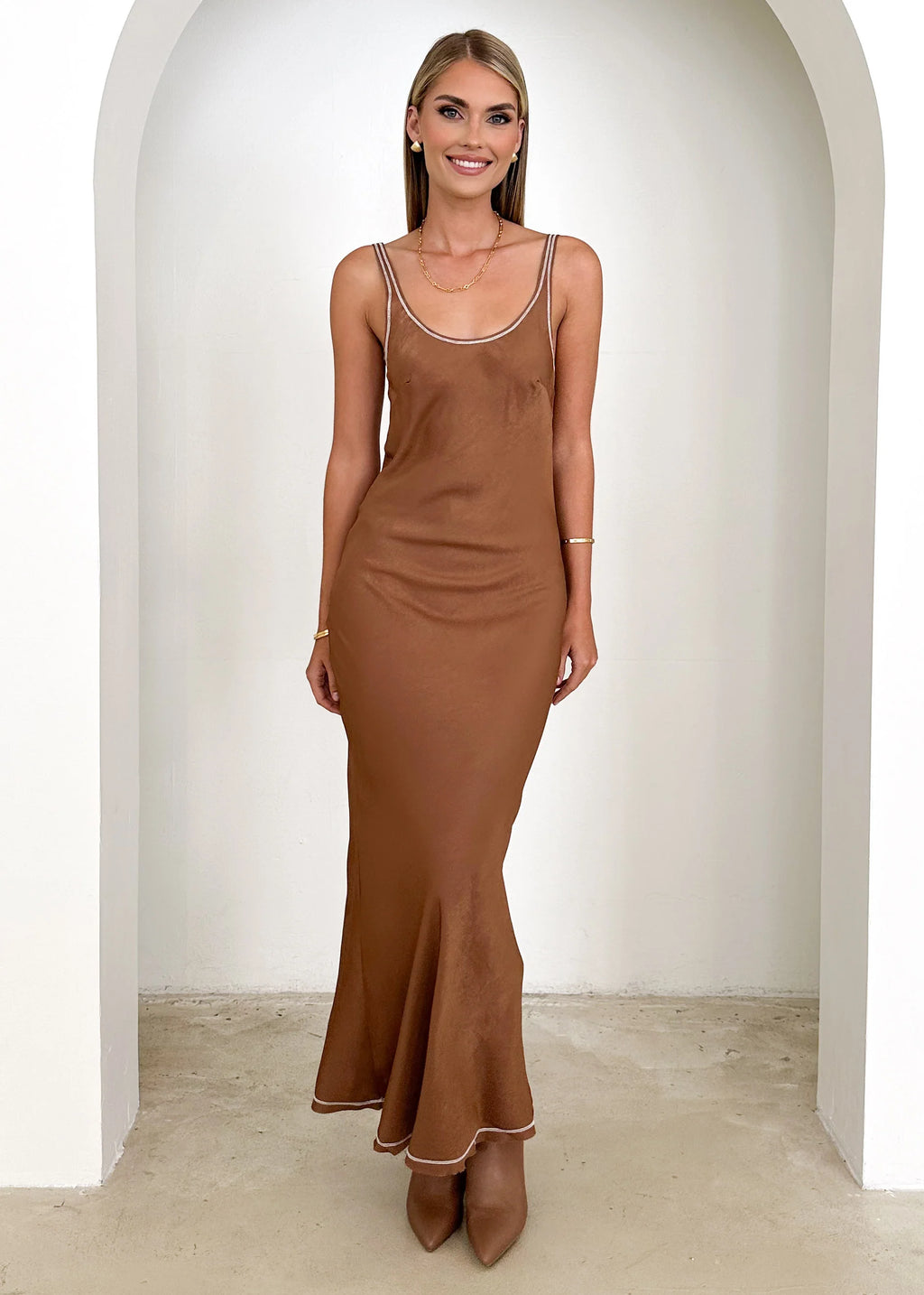 Jour Maxi Dress - Rust
