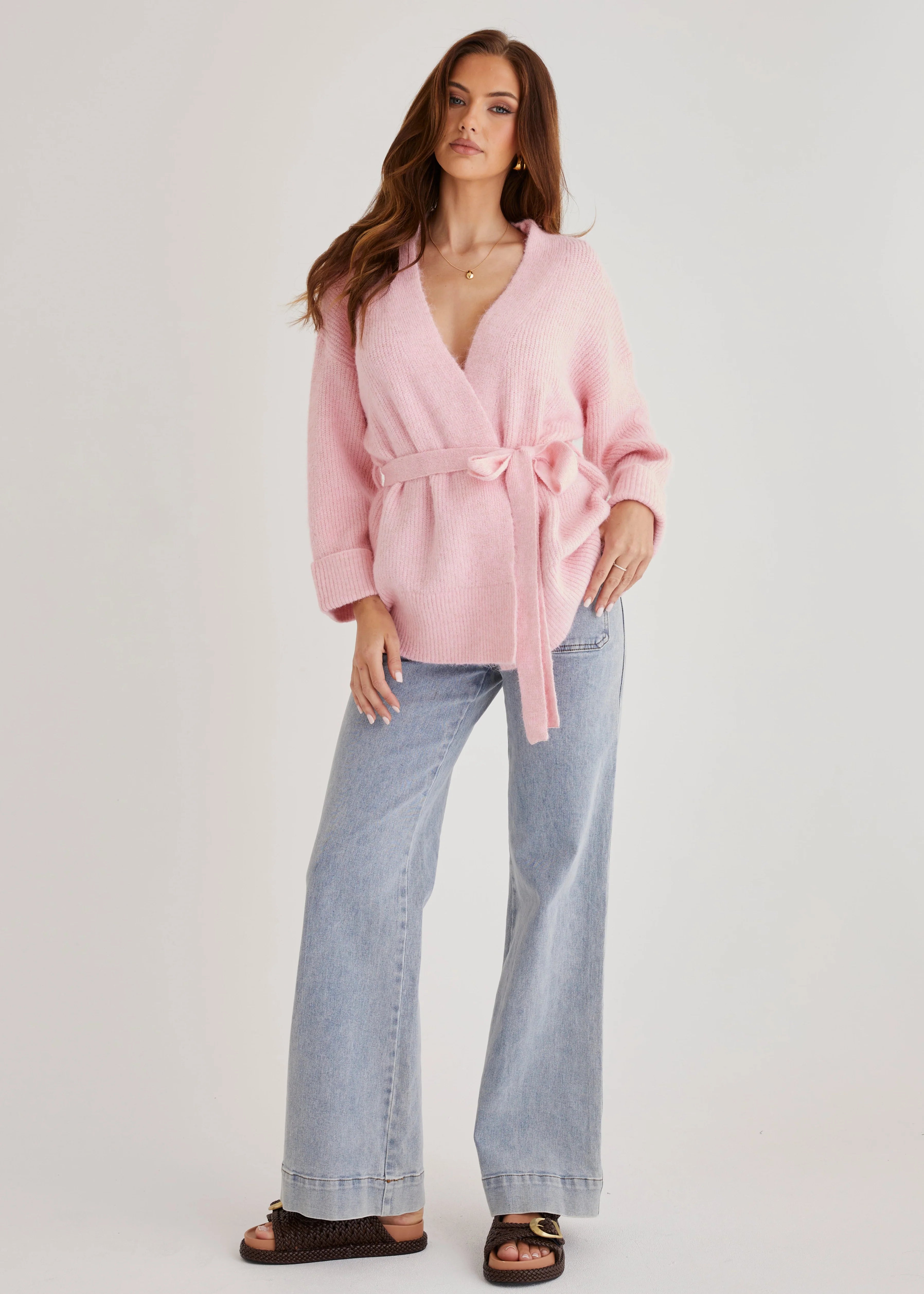 Coyote Wrap Sweater - Pink