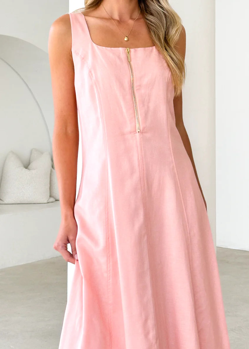 Ventura Midi Dress - Peach