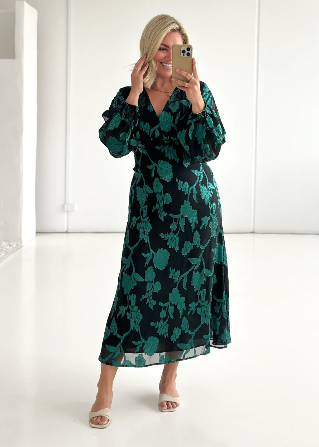Primavera Maxi Dress - Emerald Floral