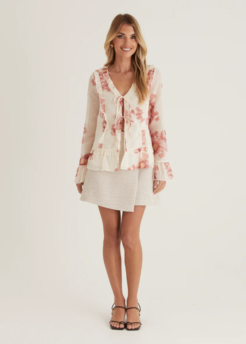 Daytona Blouse - Pink Floral