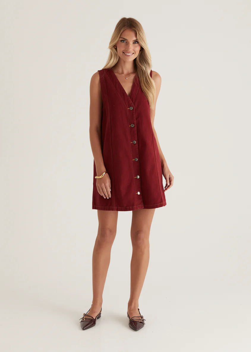 Halluna Dress - Wine