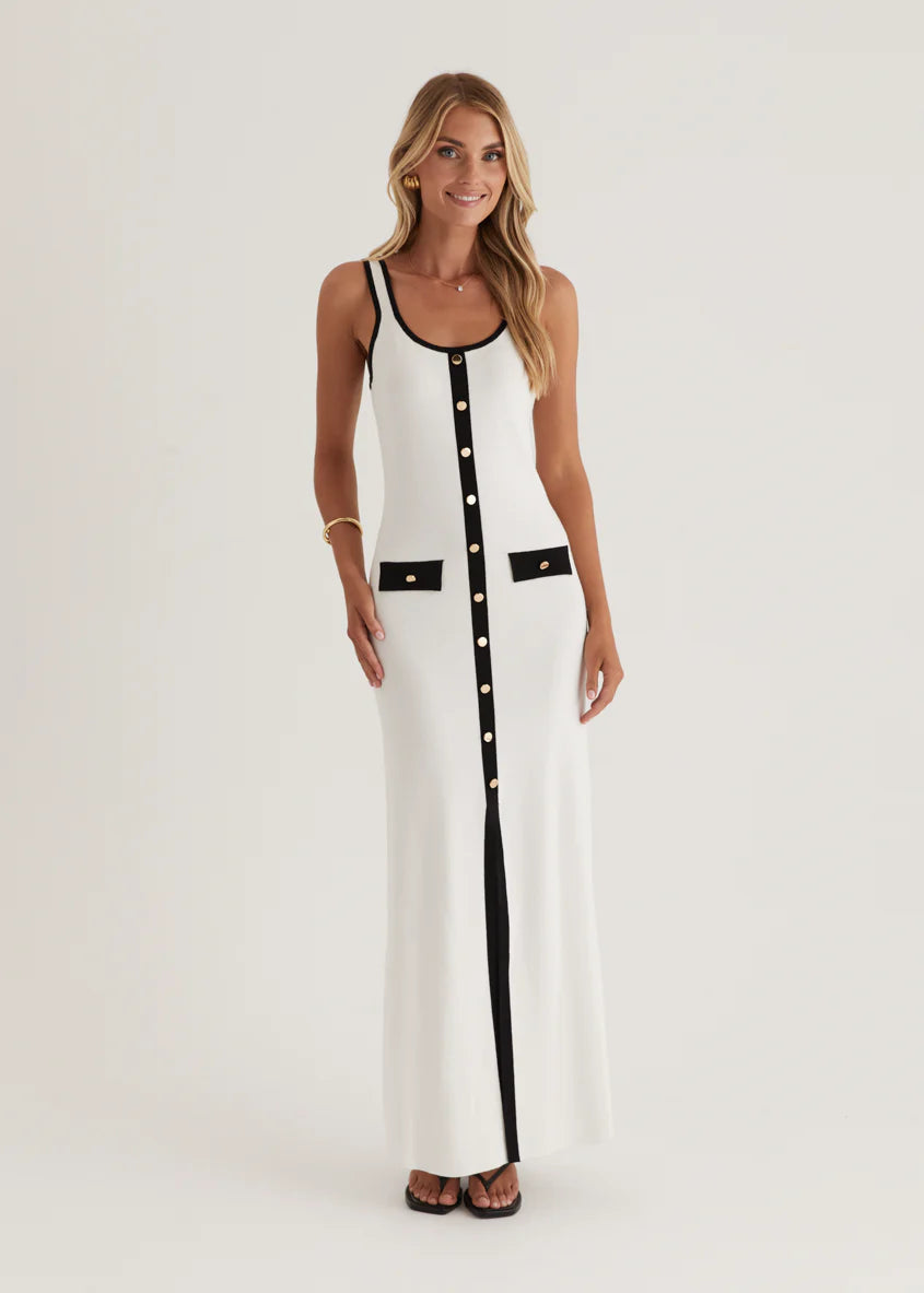 Praia Knit Maxi Dress - Off White