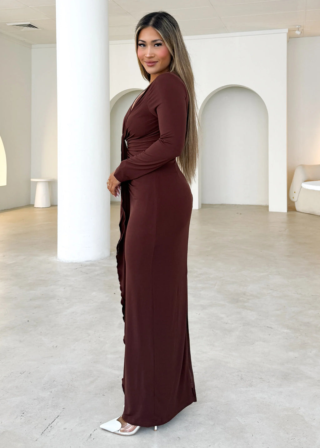 Riley Maxi Dress - Chocolate