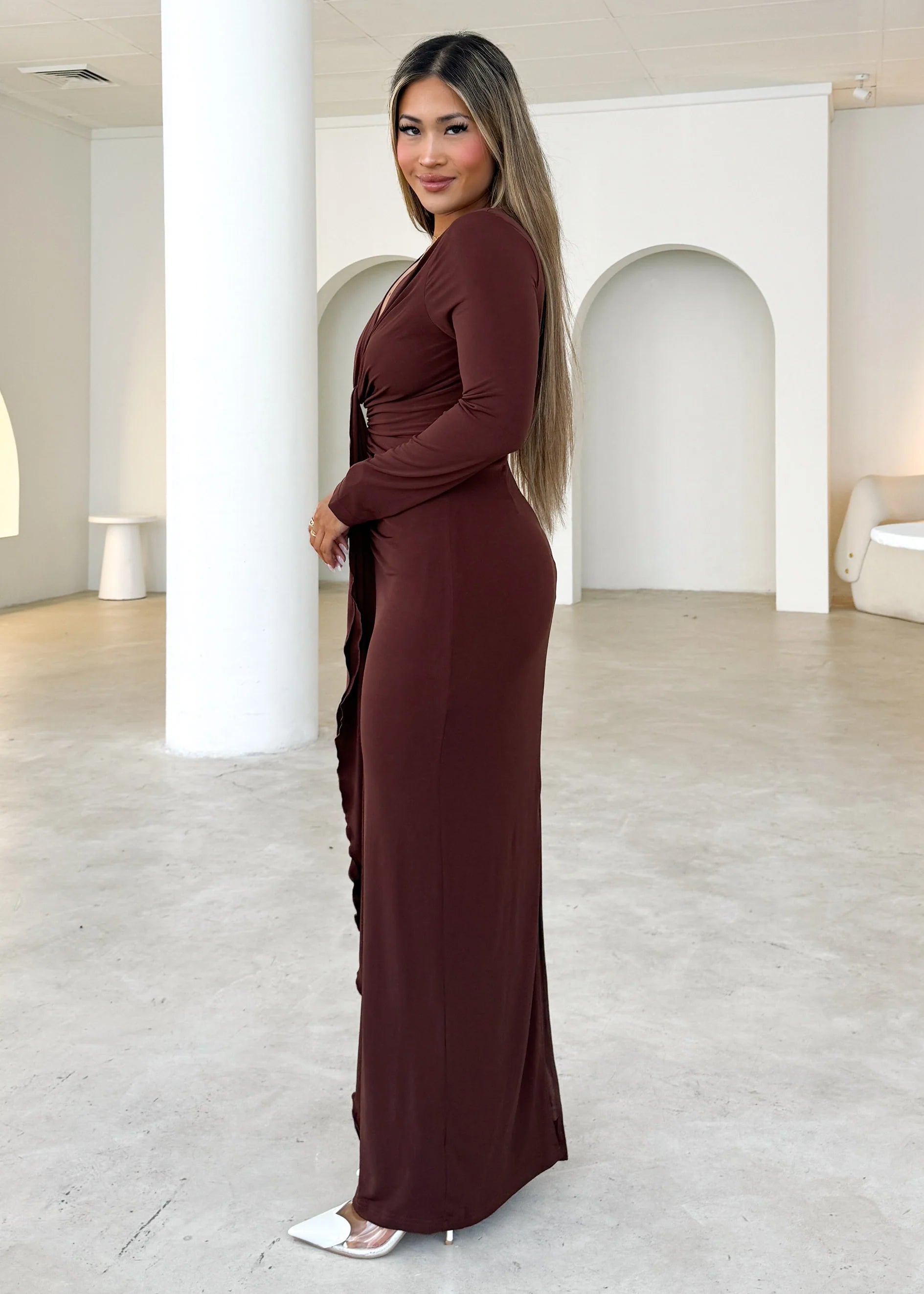 Riley Maxi Dress - Chocolate