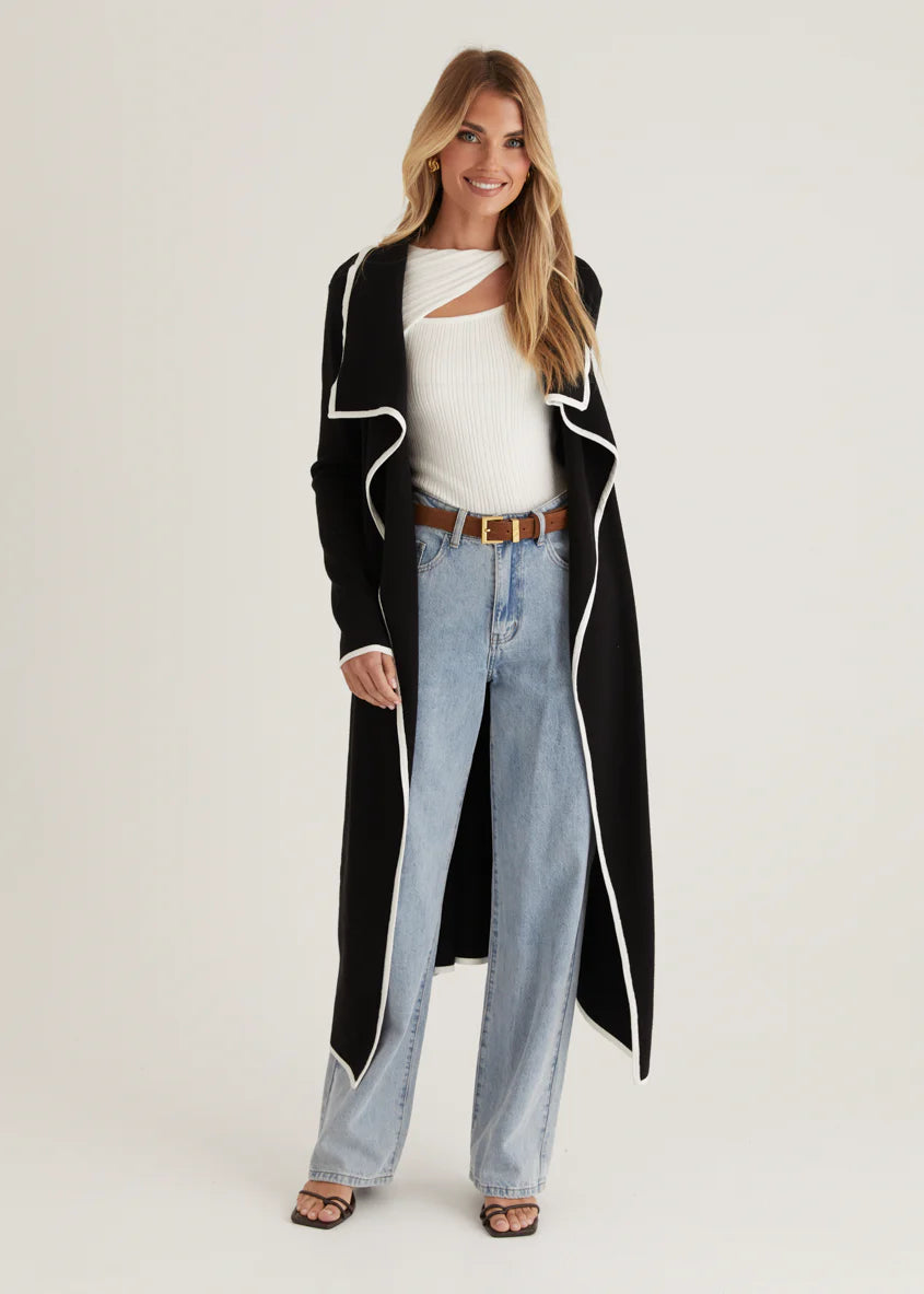 Portland Knit Coat - Black