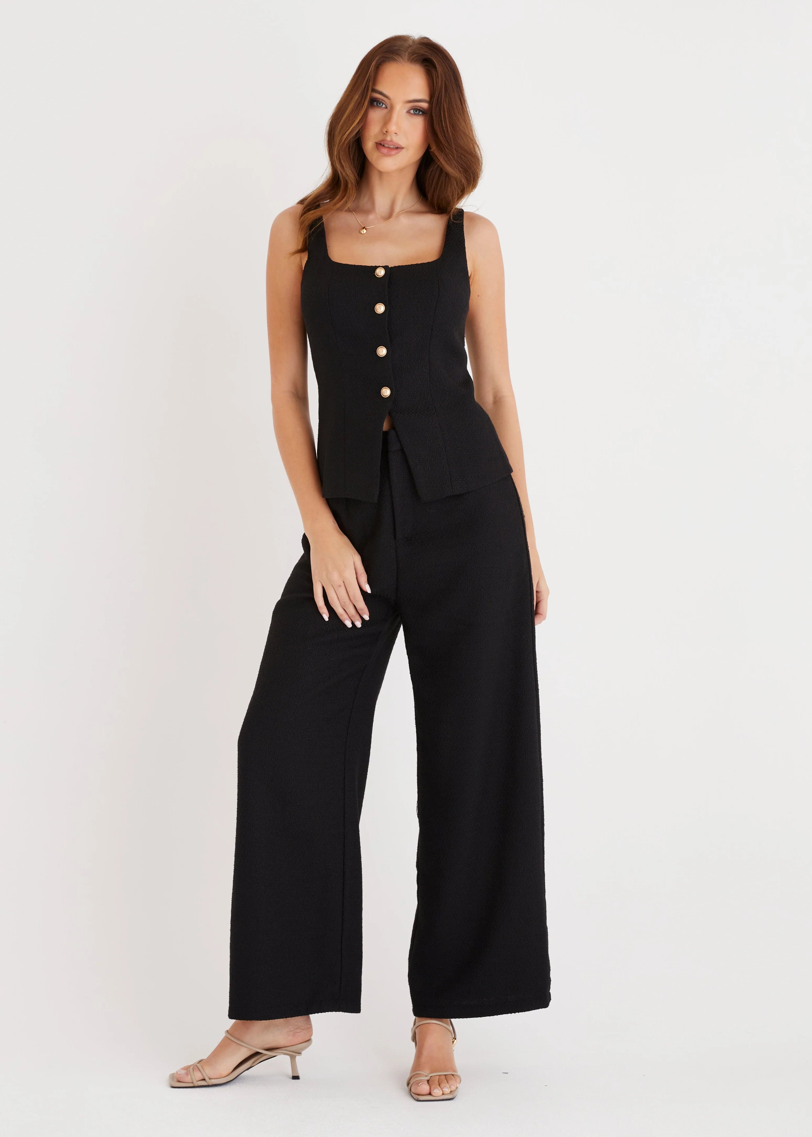 Suzzie Tweed Set - Black