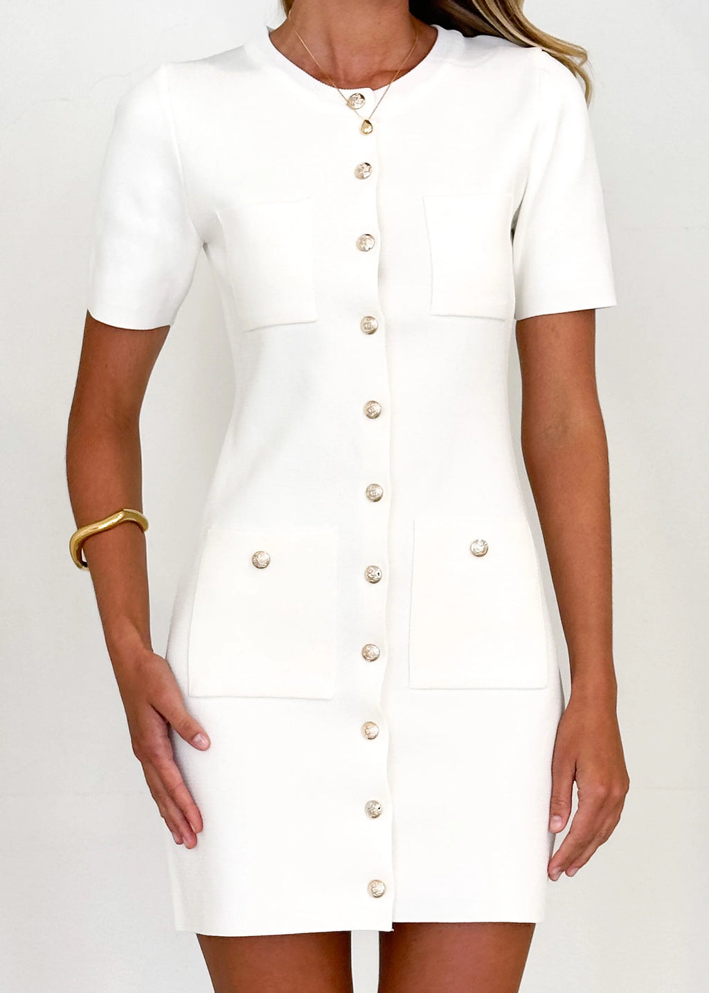 Yale Knit Dress - Off White