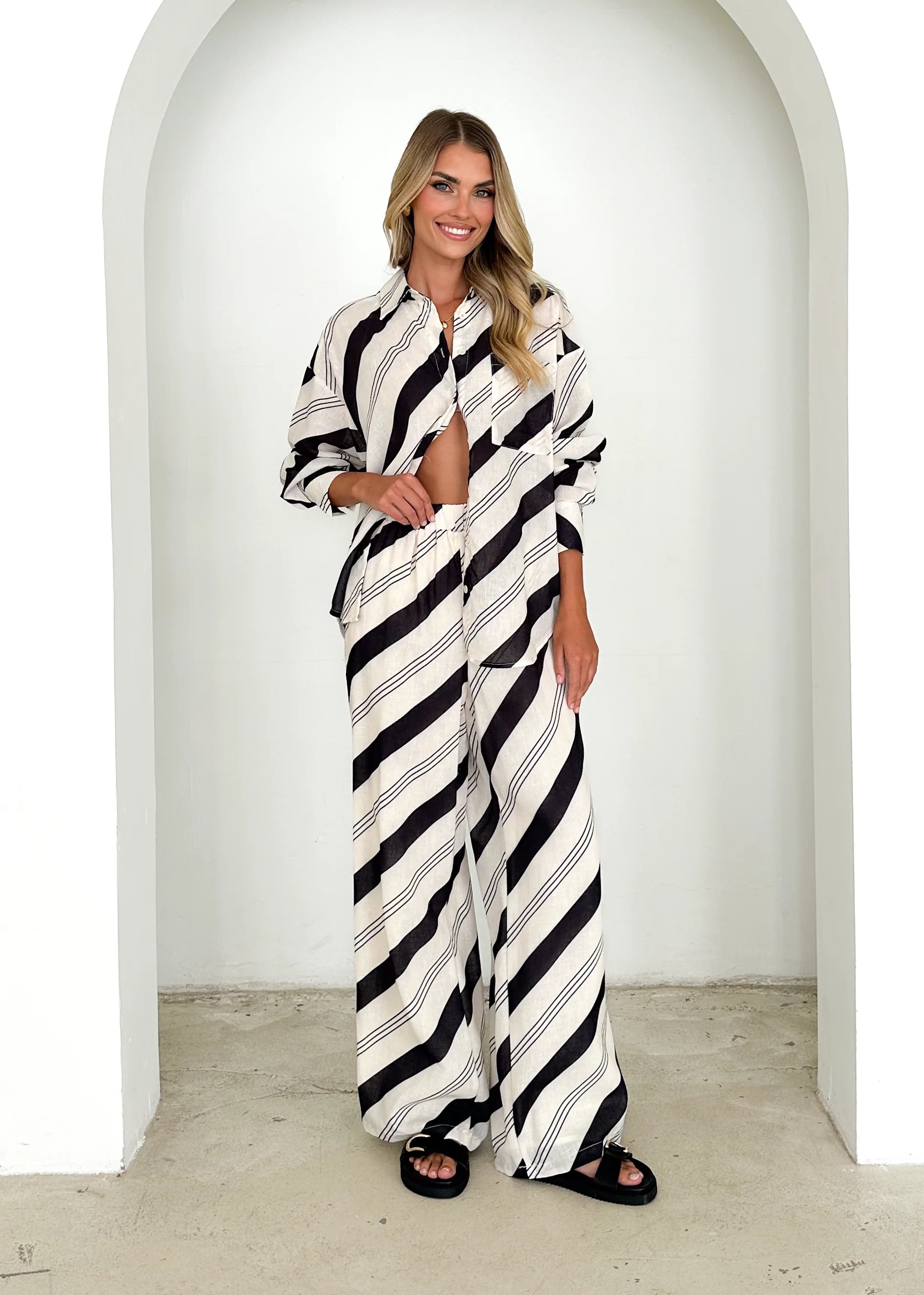 Jessa Pants - Black Stripe