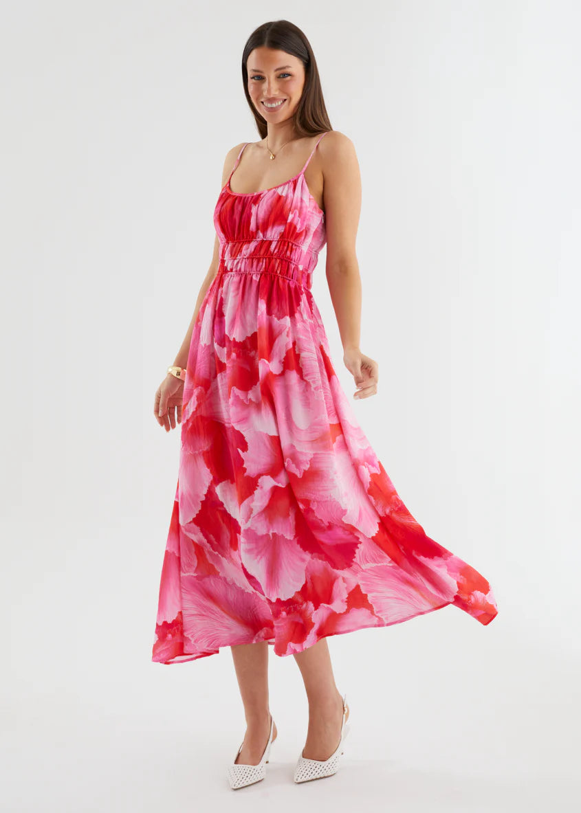 Rylie Maxi Dress - Strawberry Abstract