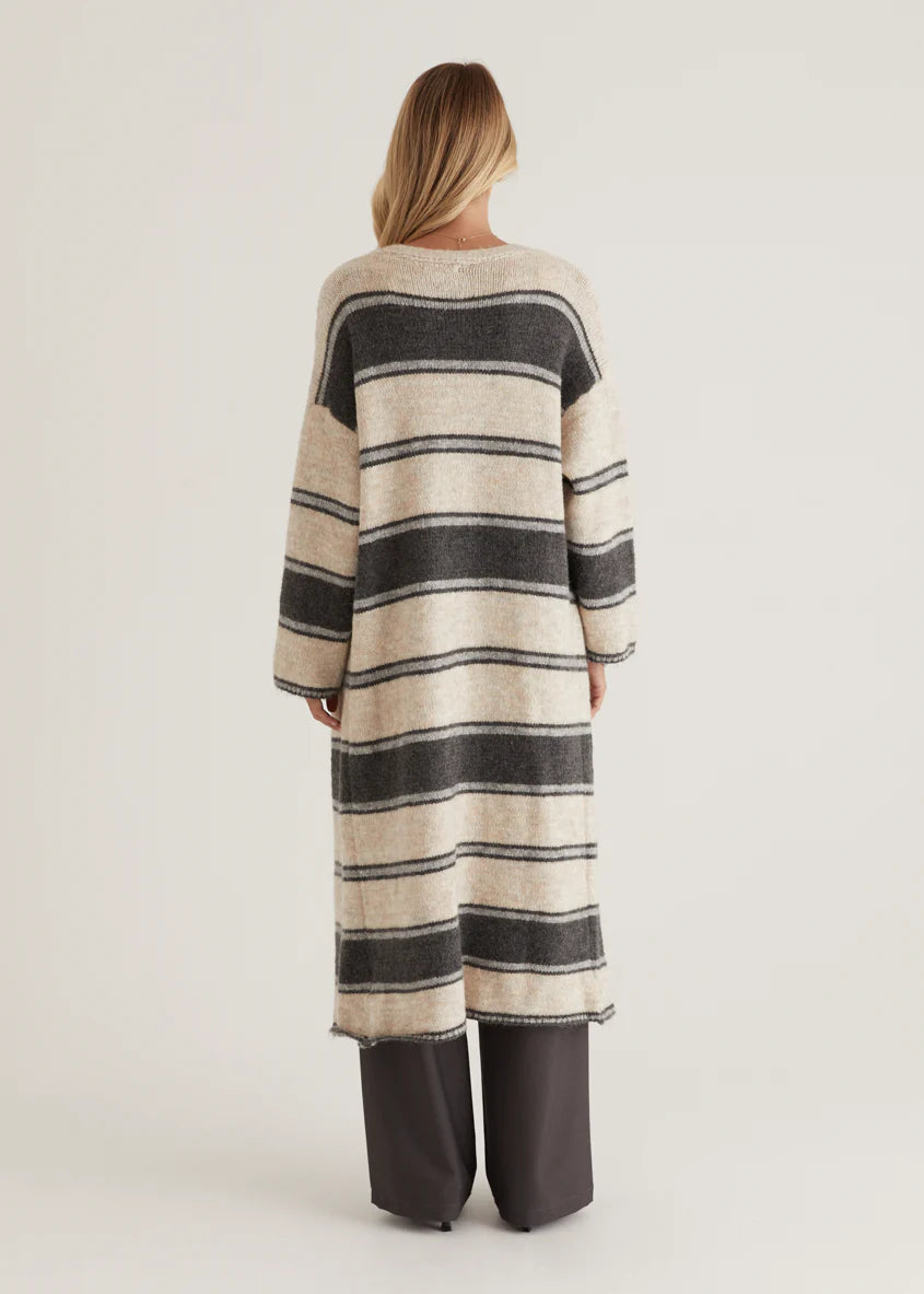 Yourta Cardigan - Black Stripe