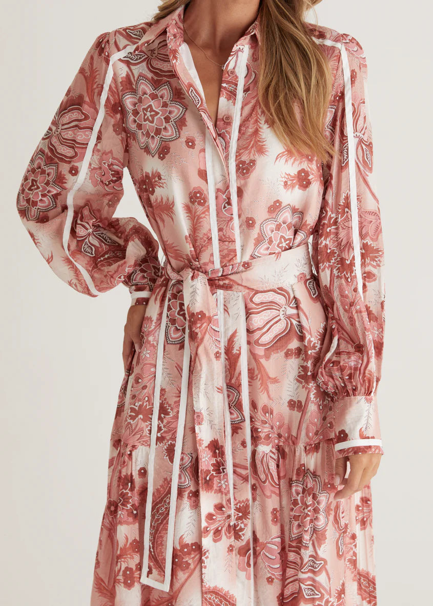 Juliet Maxi Dress - Wine Paisley