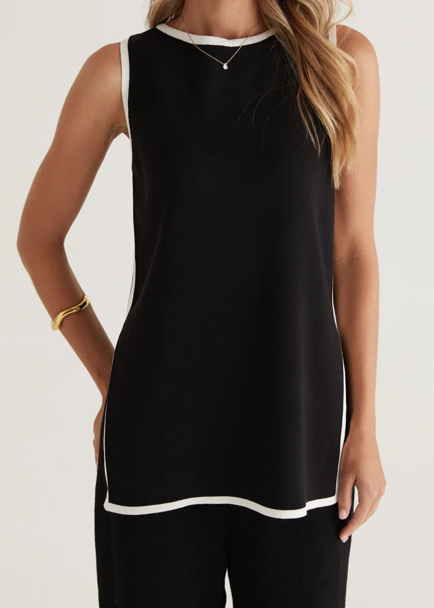 Regal Knit Top - Black