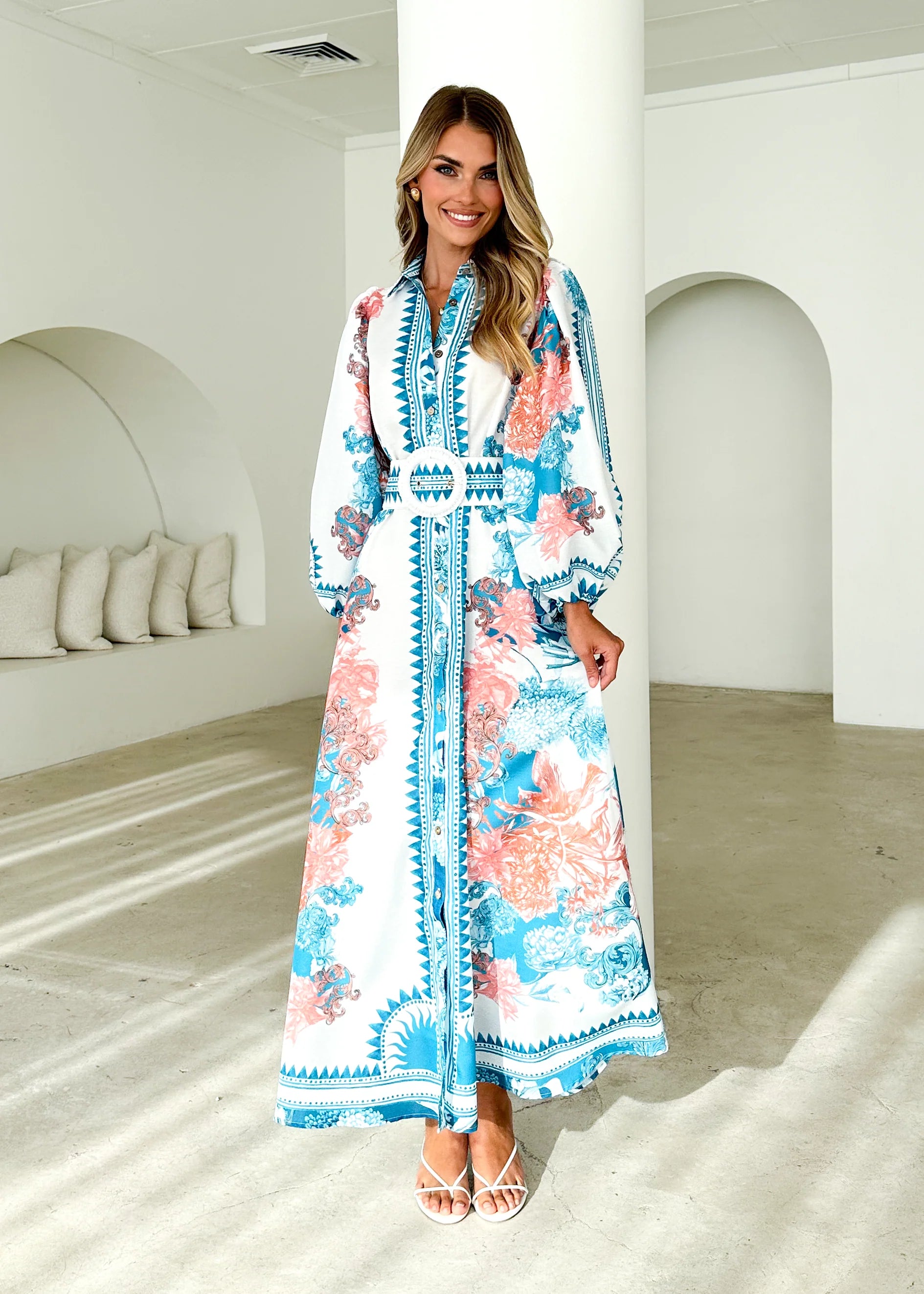 Marabelle Maxi Dress - Coral Sea