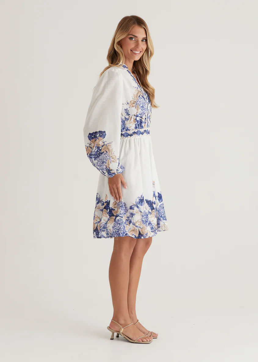 Veracruz Dress - White Hydrangea