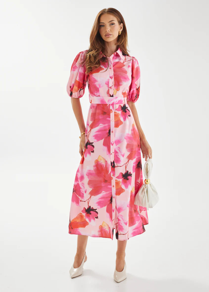 Jordyn Maxi Dress - Raspberry Floral