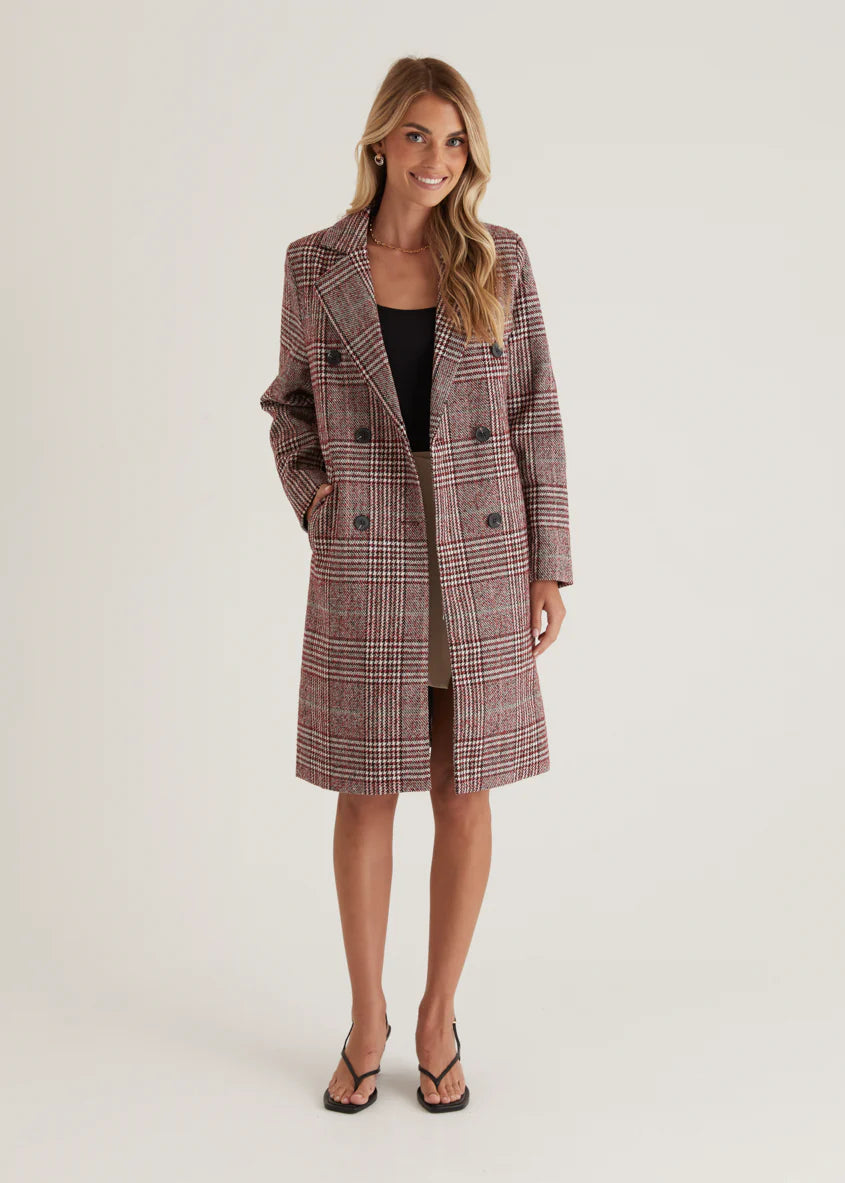 Jarren Coat - Red Check