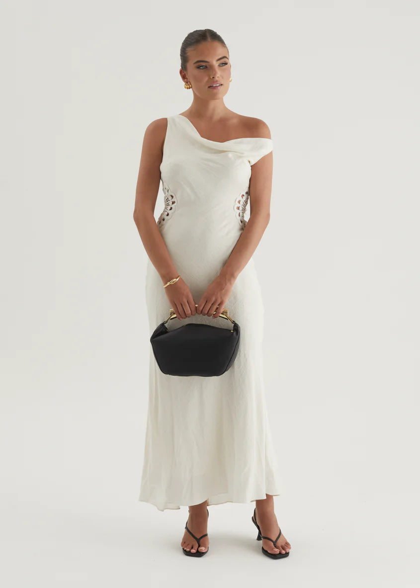 Sarai One Shoulder Maxi Dress - Cream