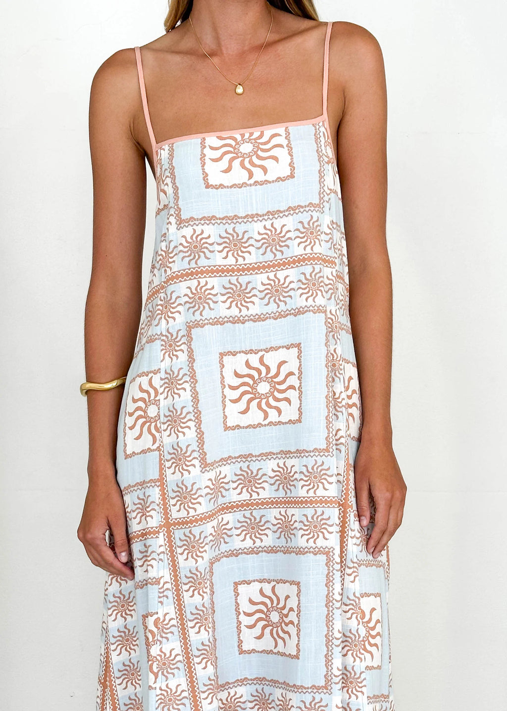 Odette Maxi Dress - Blue Flores