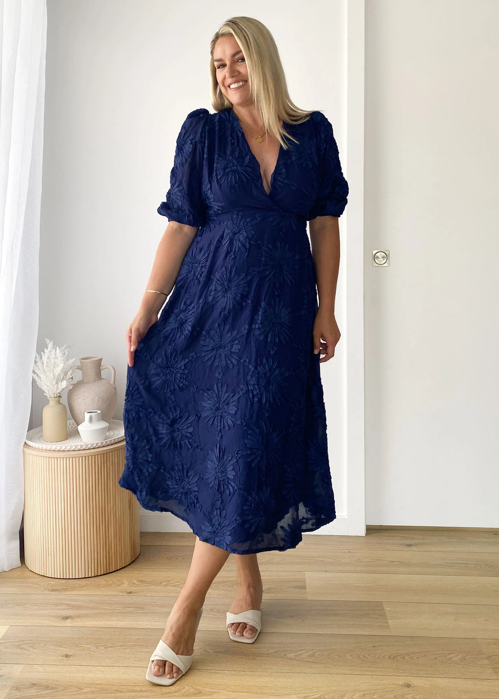 Bayside Midi Dress - Navy