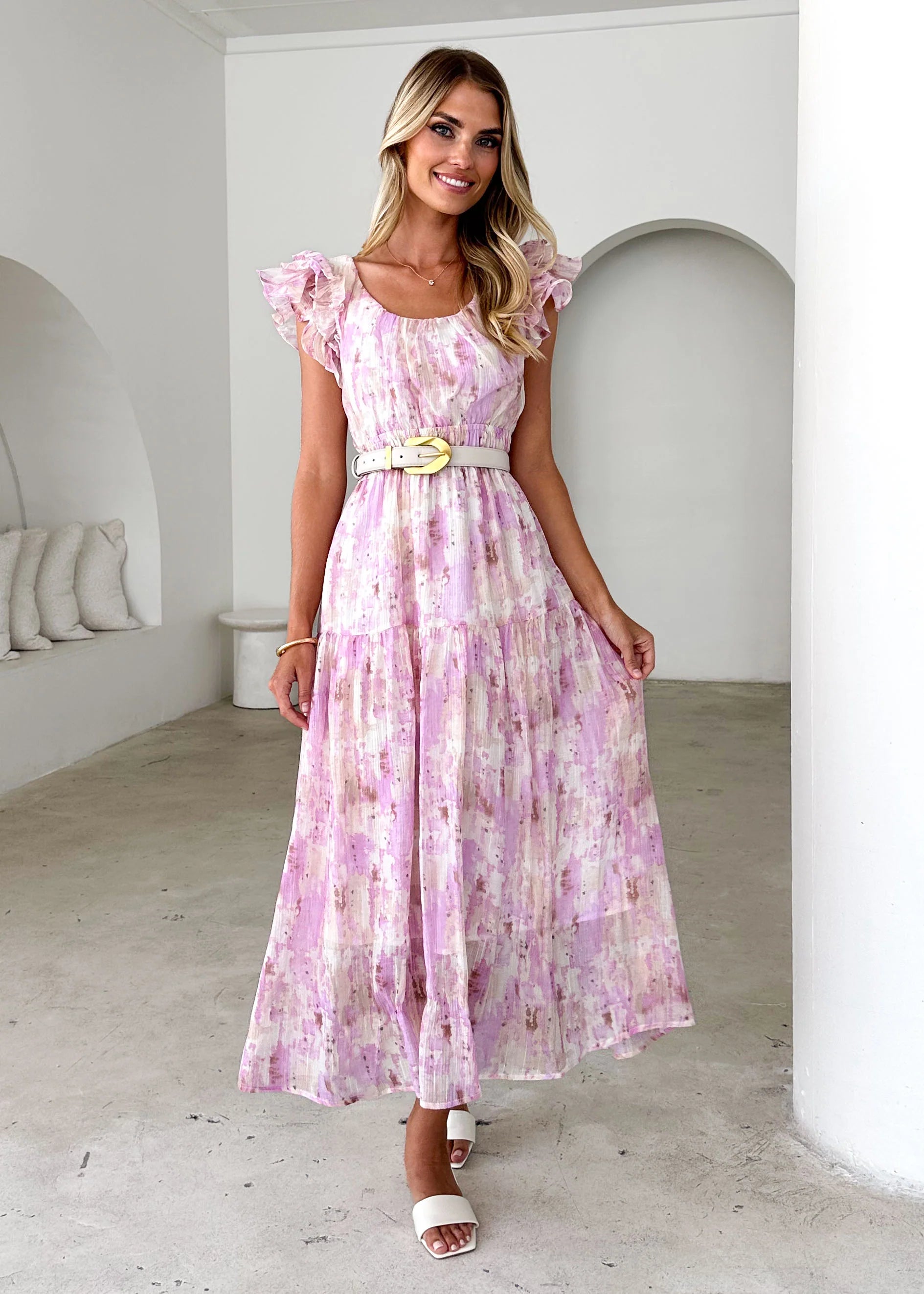 Valentina Maxi Dress - Pink Splash