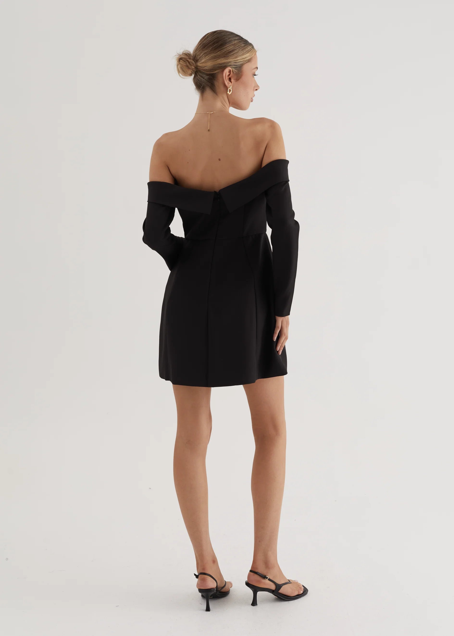Santiago Off Shoulder Dress - Black