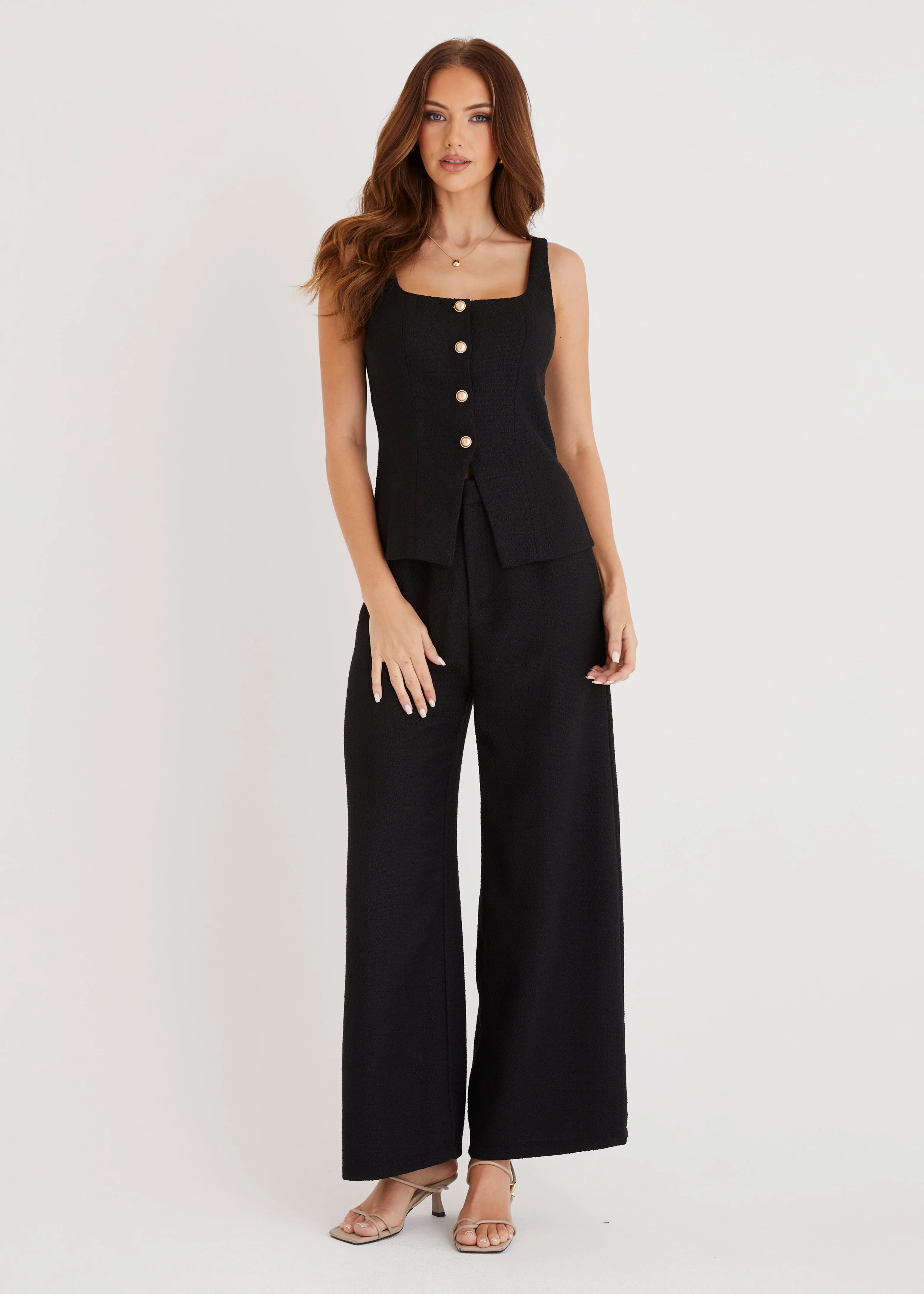 Suzzie Tweed Set - Black