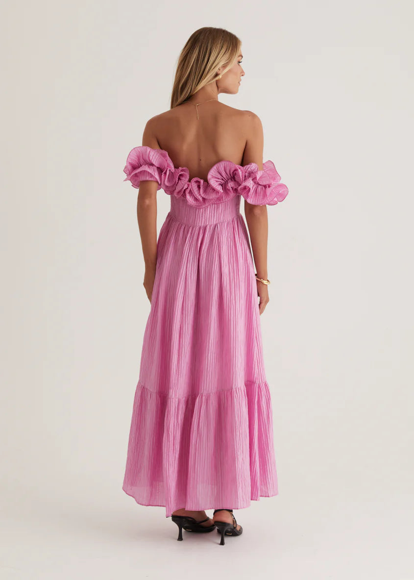 Marlow Off Shoulder Maxi Dress - Pink