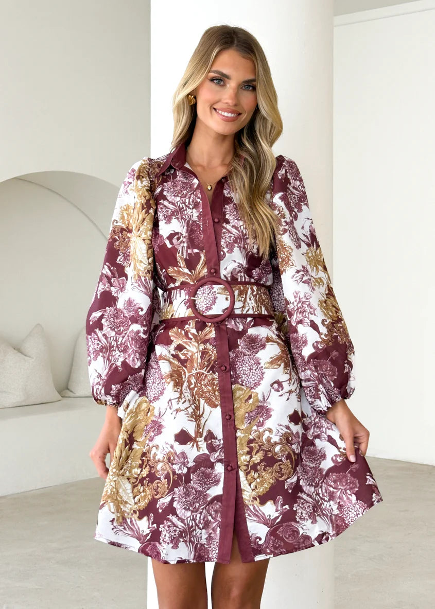 Tavana Dress - Merlot Chateau