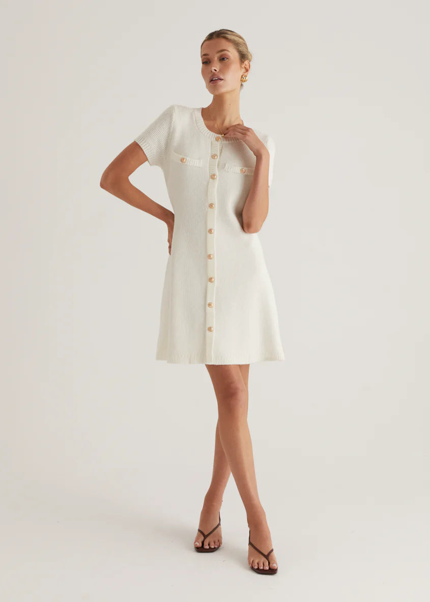 Savannah Knit Dress - Off White