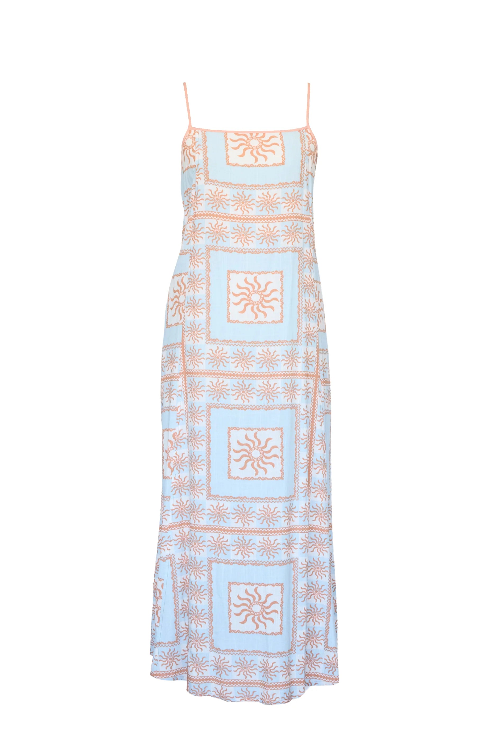 Odette Maxi Dress - Blue Flores