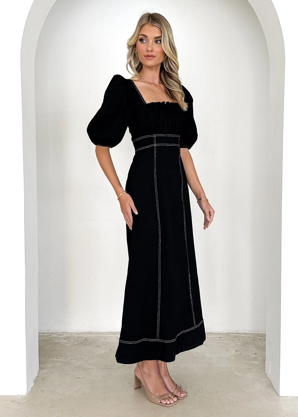 Silsta Denim Midi Dress - Black