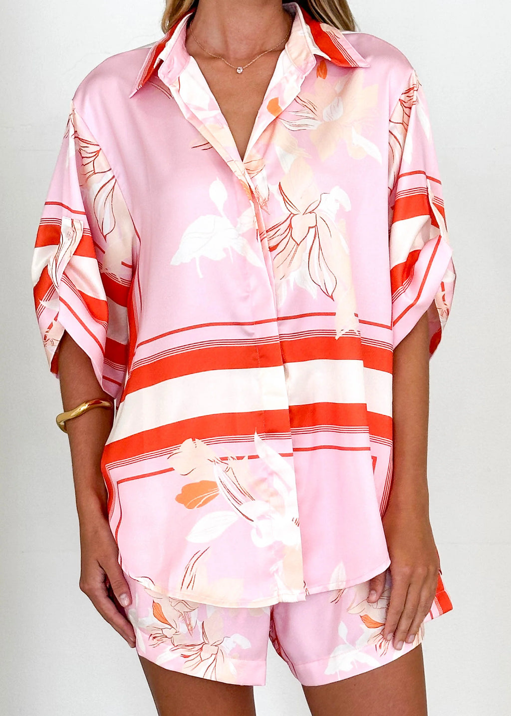 Kaycie Shorts - Candy Pink Floral
