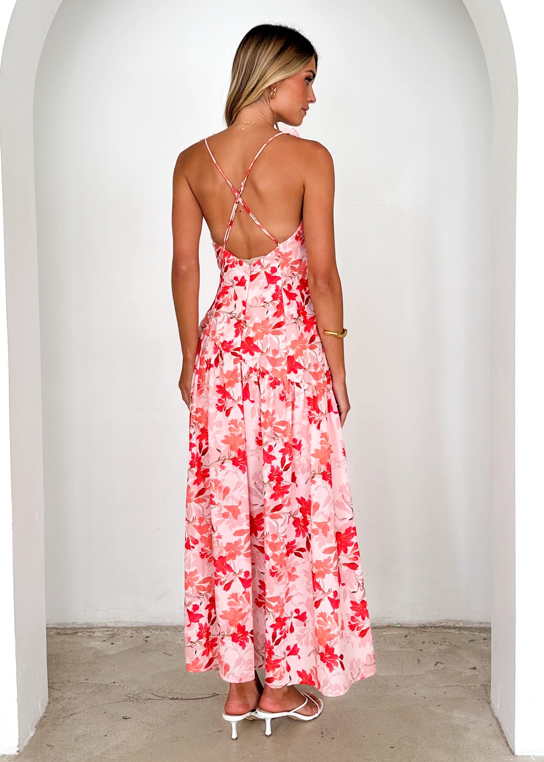 Venitian Maxi Dress - Pink Floral