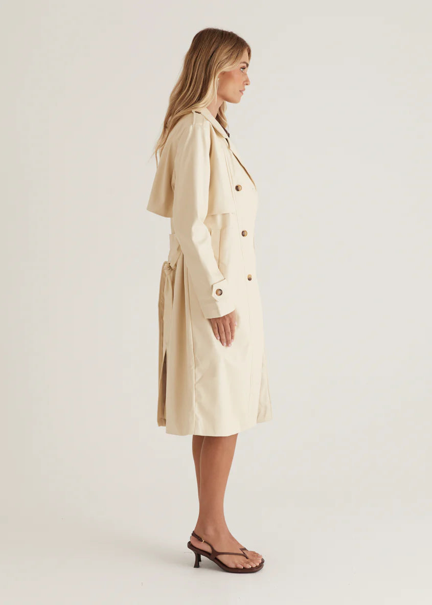 Elkie Pu Trench - Cream