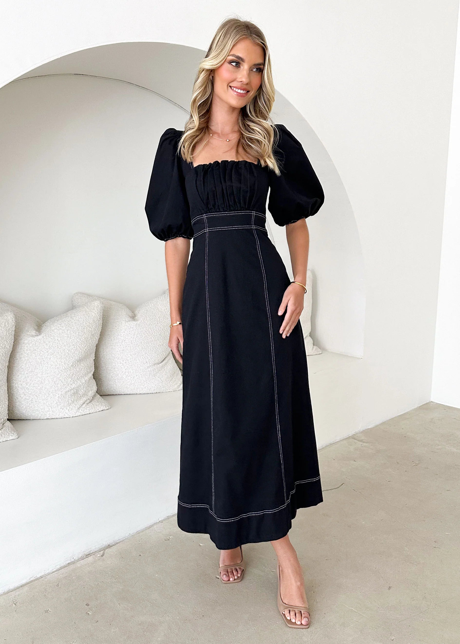 Silsta Denim Midi Dress - Black