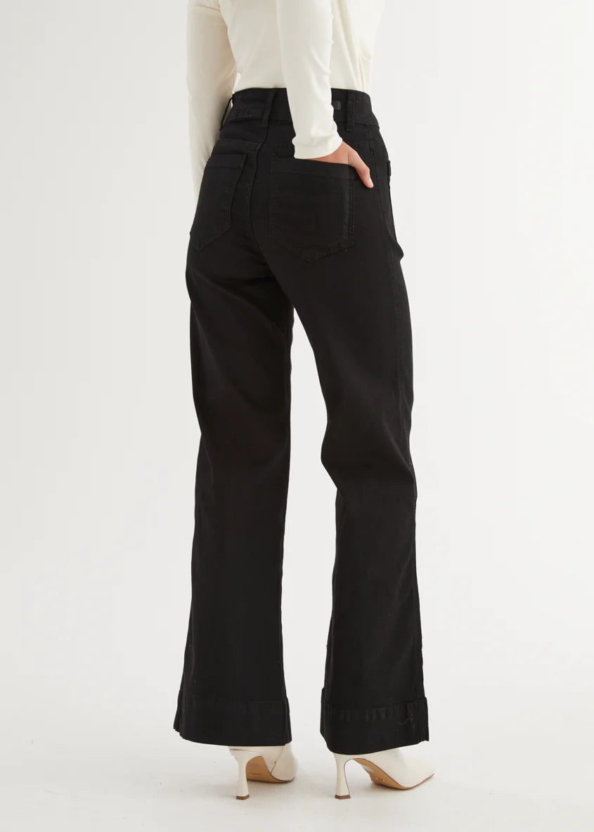 Zekroe Wide Leg Jeans - Black