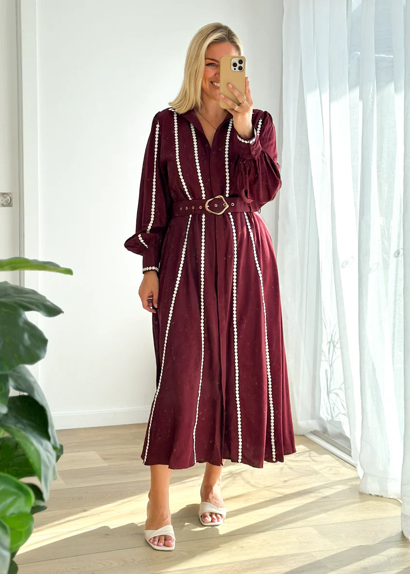 Nevaeh Maxi Dress - Burgundy
