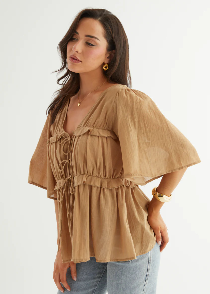 Imelda Blouse - Camel