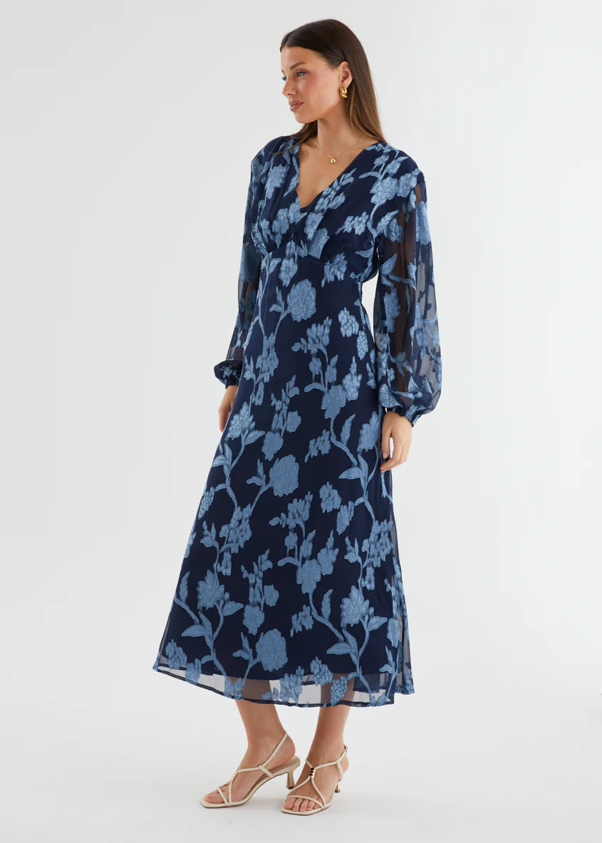 Primavera Maxi Dress - Blue Floral