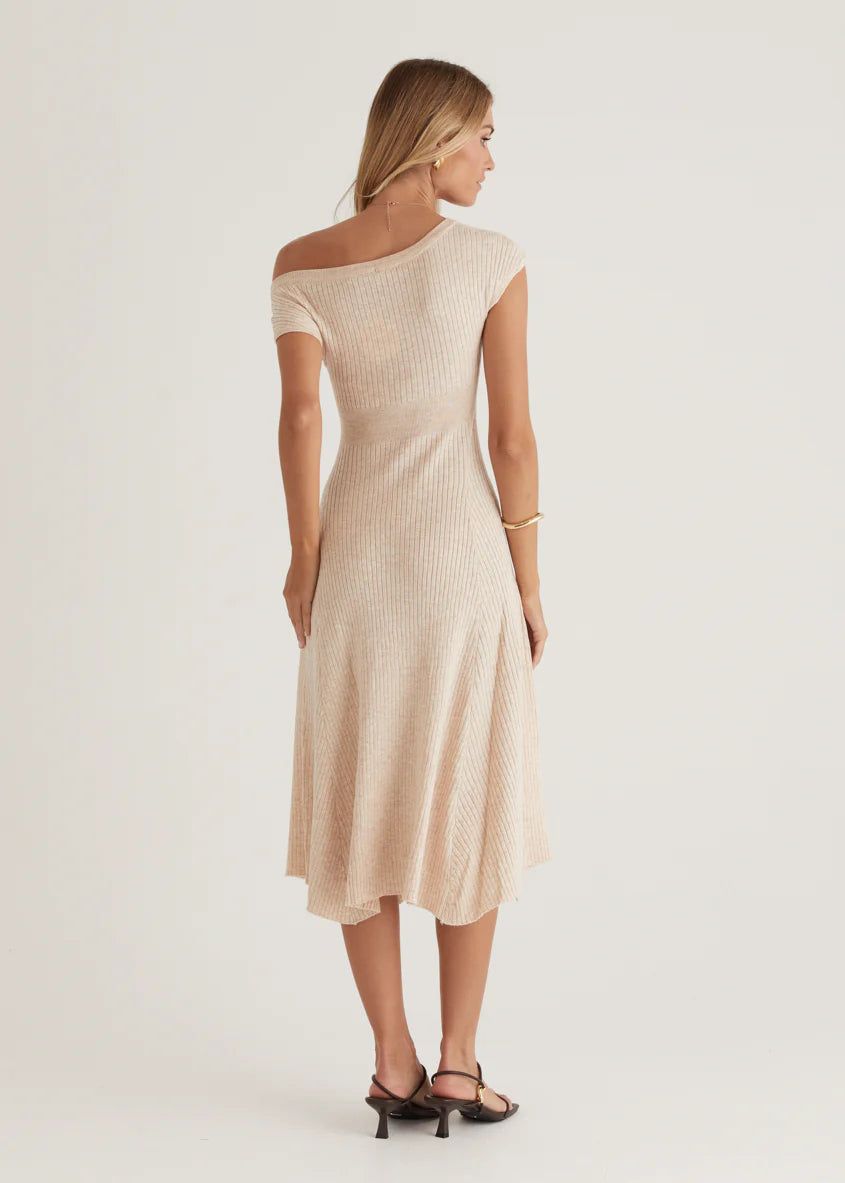 Siren Knit Midi Dress - Oat