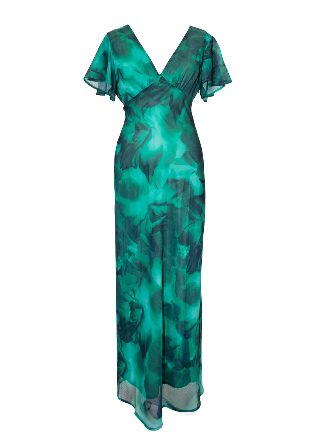 Cabana Maxi Dress - Emerald Watercolour